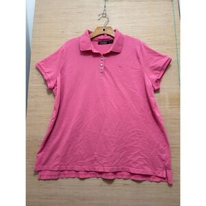 Lauren Ralph Lauren Pink Short Sleeve Collared Polo Shirt Top Plus‎ Size 2X